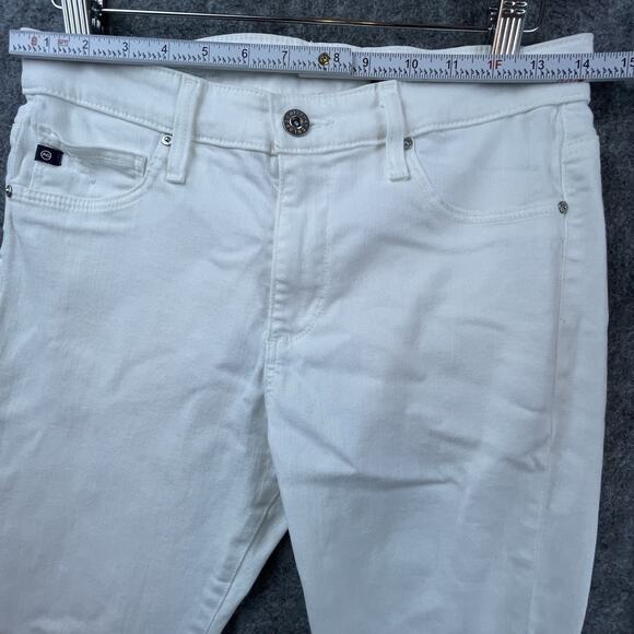 Adriano Goldschmied Jeans 28R White Farrah Skinny Ankle High Rise Lyocell - Picture 8 of 10